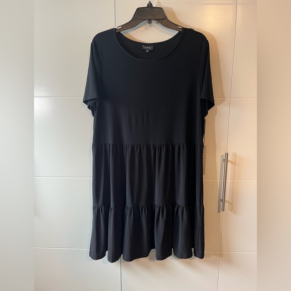 NWT Nicole Miller Casual Black Dress - Picture 2 of 9